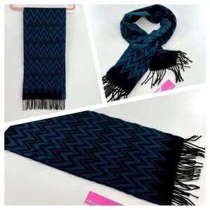 Cashmink V. Fraas Pink, Black Purple Fringe Scarf made in Germany